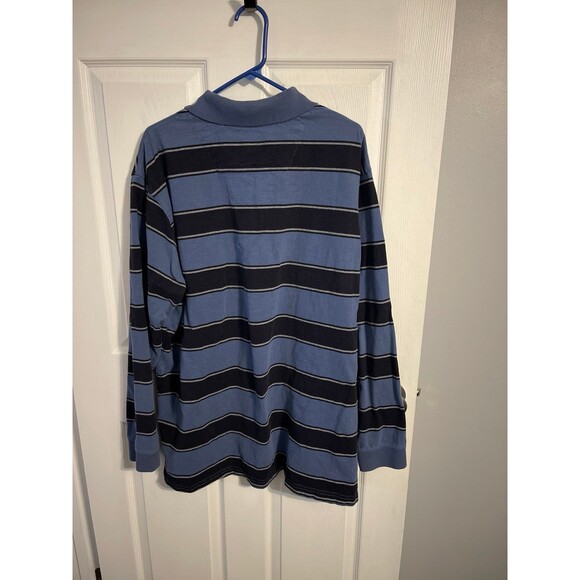 St. John’s Bay Long Sleeve Polo Shirt Size 2XLT Blue - Picture 3 of 4